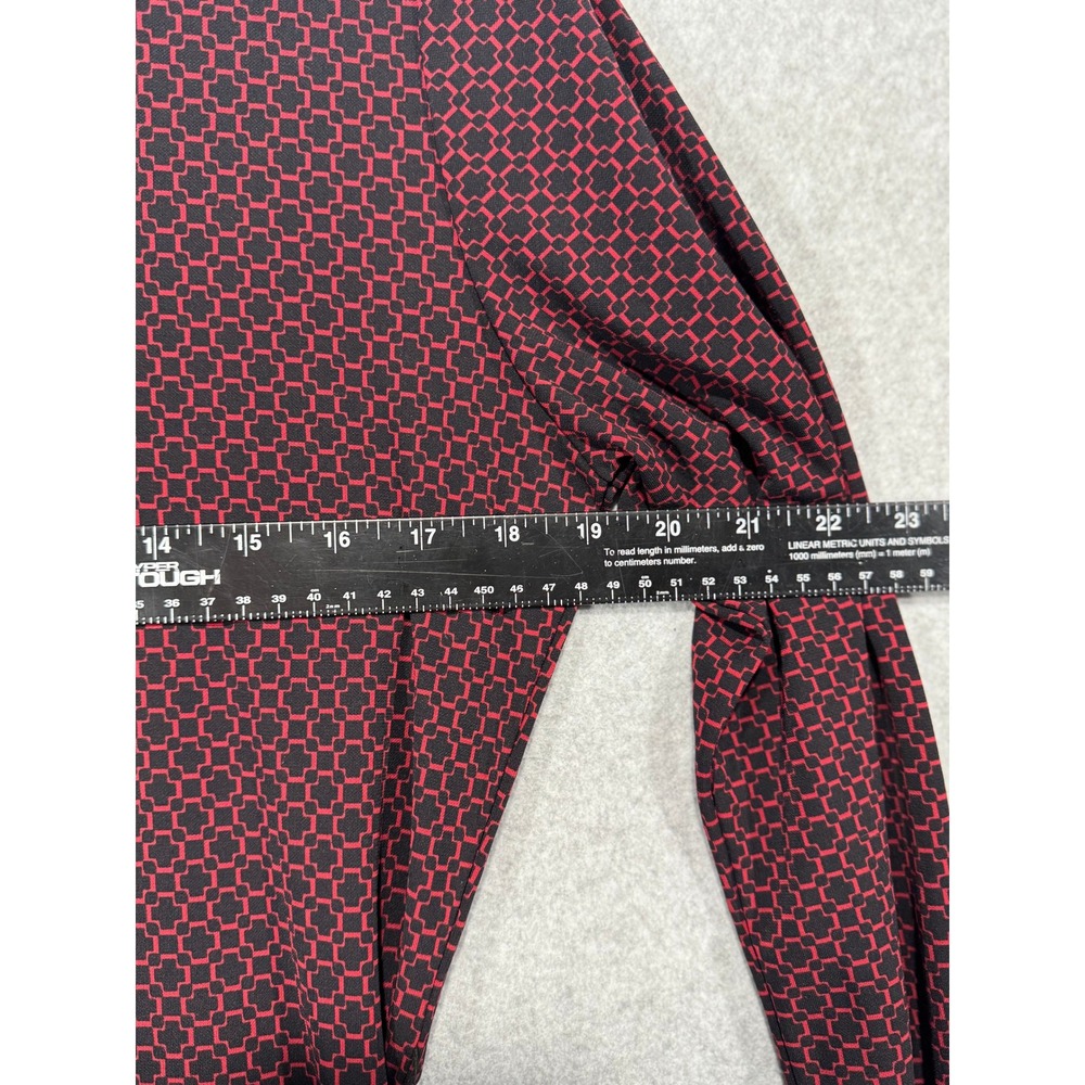 Mossimo Belted Dress Black & Red Size 14‎ Long Sleeve Vintage - Picture 6 of 9
